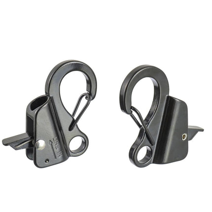 4pcs Stainless Steel Boat Fender Clips Quick Release Clips Boat Bumper Buoy Holders for Rail, Clamp on 5/8" Rope for Fastening Fender Lines, Ideal for Docking