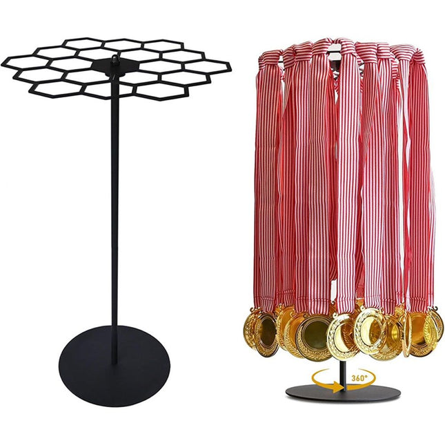 Rotatable Medal Hangers Display Tabletop Medal Holder Rack Over 45 Plus Medals Capacity Ideal for