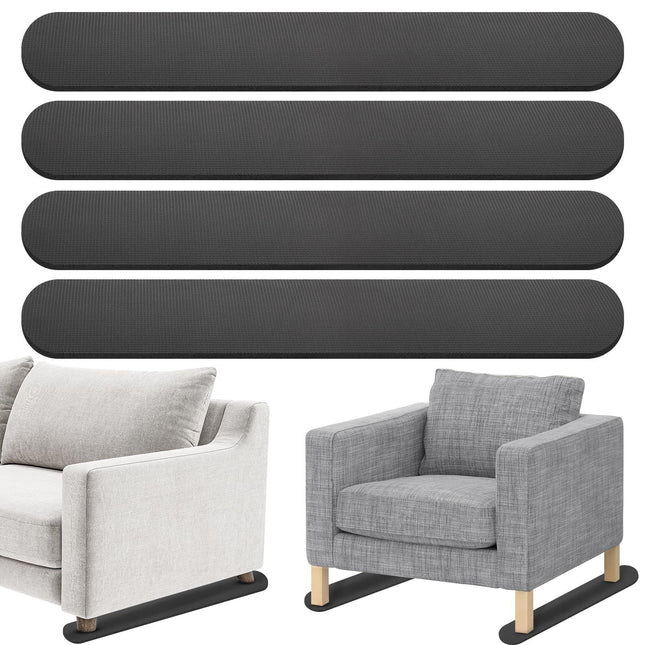 4 Pack Non-Slip Furniture Rail Pads for Recliners Sofa couches.Rubber Recliner Chair Floor