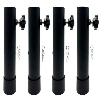 Table Leg Extenders for Folding Tables, Folding Table Legs Extensions for Straight and Bent Legs, Heavy Duty Steel 3 Levels Adjustable Folding Table Leg Risers, Raise Table Height