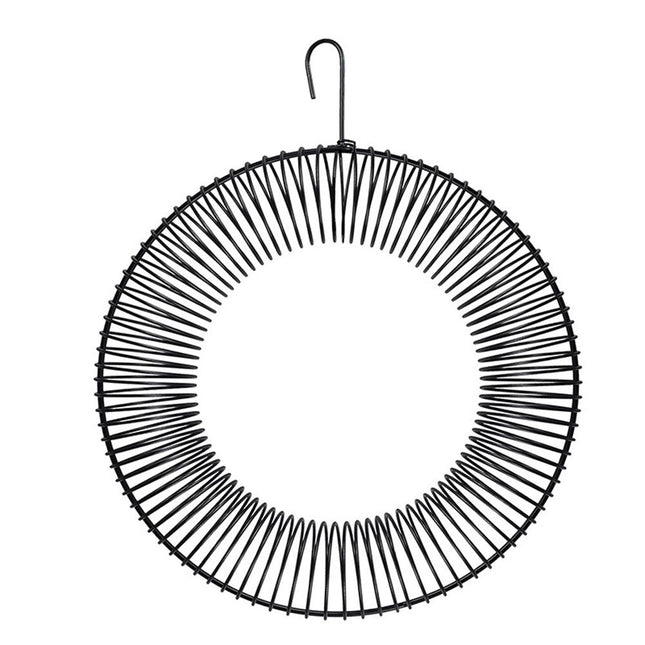 songbird Whole Peanut Black Wreath Feeder for Squirrels and Blue Jays Hanging Peanut Wreath Feeder