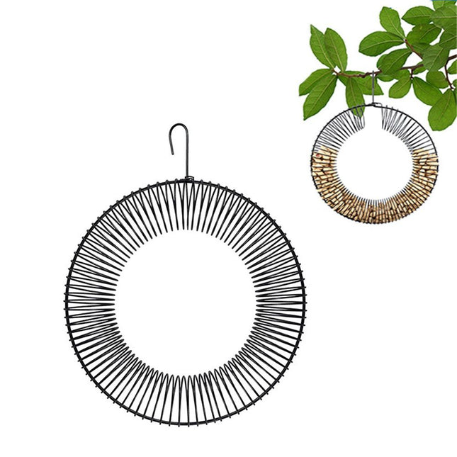 songbird Whole Peanut Black Wreath Feeder for Squirrels and Blue Jays Hanging Peanut Wreath Feeder – product detail
