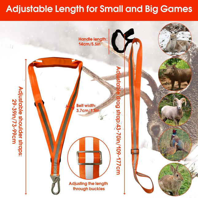 Deer Drag Strap and Harness Heavy Duty Safety Deer Dragging Rope Hunting Accessories for Hunters – product detail