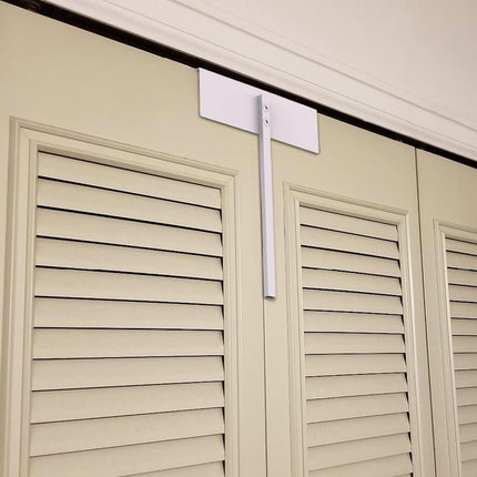 Metal Bifold Door Lock - Double Door Locks Keep Cats&Dogs Out of Closets, Cabinets, Pantry - No Need Install (2PC)