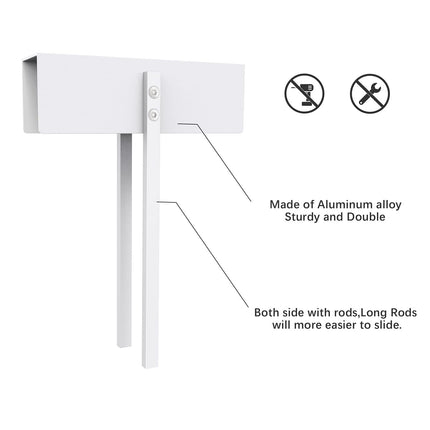Metal Bifold Door Lock - Double Door Locks Keep Cats&Dogs Out of Closets, Cabinets, Pantry - No Need Install (2PC)