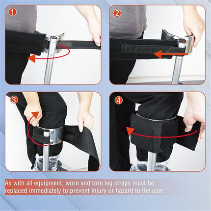 Extra Comfort Padded Wide Stilt Straps Leg Bands for Drywall, Painting, Insulation Comfortable for All Day Wear, Heavy Duty and Stability, Work with Various Brands of Stilts, 1 Pair