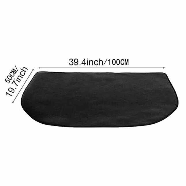 Fireproof Fireplace Mat & Hearth Rug 19.7 39.4Inch Half Round Hearth Stove Rug Protects Floors Decks and