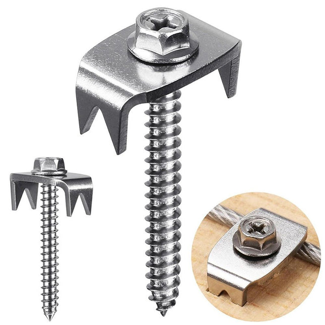 Fence Staples 304 Stainless Steel Fence Nails for Softwood Reusable Wire Fence Staples Screws for – product detail