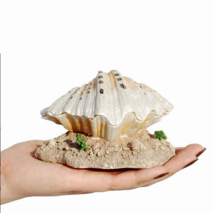Aquarium Shell Decoration with Air Stone Bubble Tropical Clam Ornament  Aquarium Landscaping Decoration
