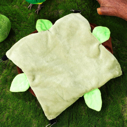 Two Layers Bird Parrot Bed Nest Snuggle Hammock for Parakeet Lovebird Cockatoos,Warm Sugar Glider Ferret Bed Plush Hideout House for Guinea Pig Hamster (Brown M)