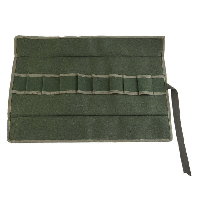 Bonsai Tools Pocket Multifunctional Carrying Roll Bag 10 Pockets Canvas Spanner Wrench Tool Roll Up Storage