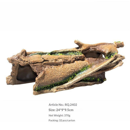 Lizard Snake or Reptile Hide, Large Hollow Log Snake Hideout for Ball  Bearded Dragon and Gecko Eco-Friendly Resin Tank Accessory with Basking Platform