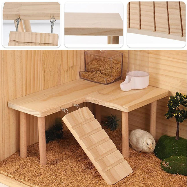 Reptiles Hideout Wooden with Climbing Ramp Bearded Dragon Hide Cave Wood Aquariums & Terrariums – product detail
