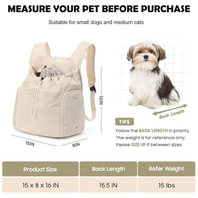 Dog Front Carrier Backpack Adjustable Pet Dog Carrier Backpack Ventilated Mesh Dog Travel Backpack – product detail