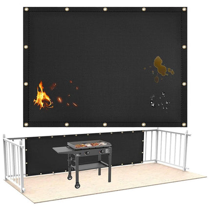 Fireproof Grill Heat Shield to Protect Deck Fence from Grill Heat, Heat Shield for Wood Stove, Stove Wall Protector Fridge, BBQ Grill Mat Accessories Compatible （3*4 ft）