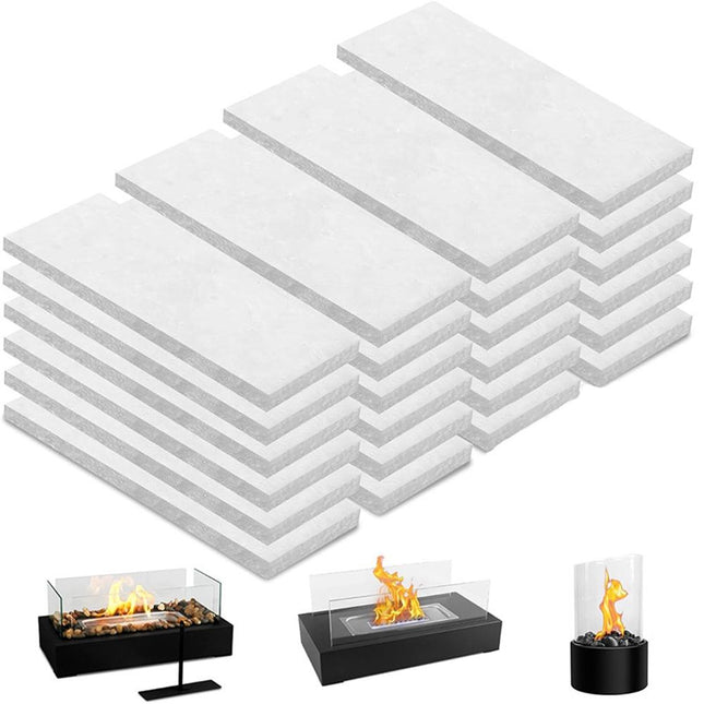 48PCS Ceramic Wool Wick for Tabletop Fire Pit Table Top Firepit Sponge Fuel Core for V1192-AZ-W-1066