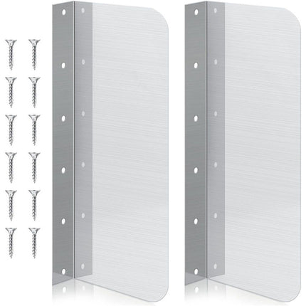 2pcs15 x 6 Inch Stainless Steel Splash Guard Stainless Steel Wall Mount Guard with Screws Screws for Bathroom Sink Side Sink Splash Prep Sinks Protector for Commercial Kitchen Restaurant