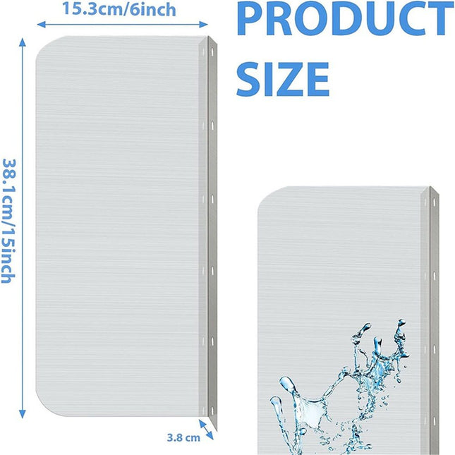 2pcs15 x 6 Inch Stainless Steel Splash Guard Stainless Steel Wall Mount Guard with Screws – product detail