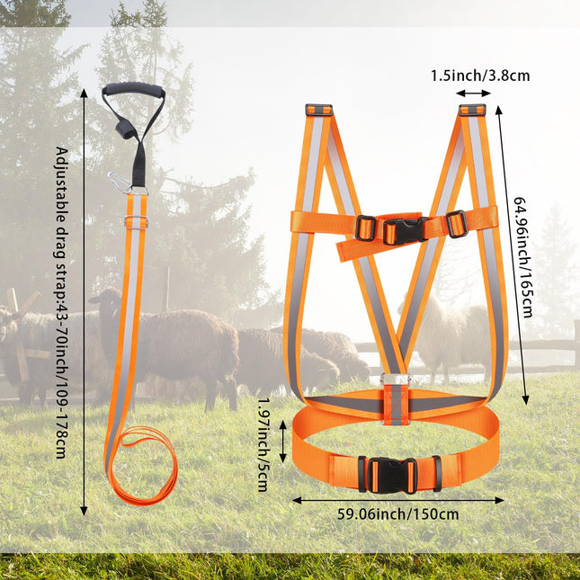 Deer Drag Strap and Dual Harness with Reflective Strips Heavy Duty Deer Dragging Rope Hunting for Hunters – product detail