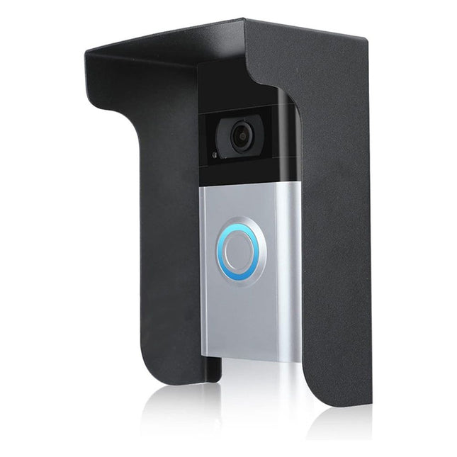 Outdoor Black Doorbell Rain Anti-Glare Cover Steel Weather-Blocking Camera Cover Glare Sun Shade – product detail