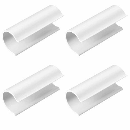 32 Pcs PVC Pipe Clips Pool Cover Clamps for Above Ground Pool Greenhouses, Row Covers, Garden, Shelters, Bird Protection, 2.4 Inch Long(for 3/4 Inch PVC Pipe,White)