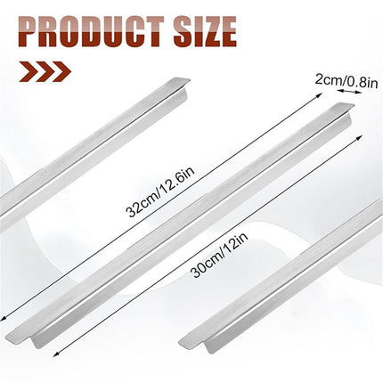 8Pcs 12 Inch Stainless Steel Adaptor Bar Table Adapter Bar Long Divider Metal Food Divider for Restaurant Kitchen Food Service Accessories