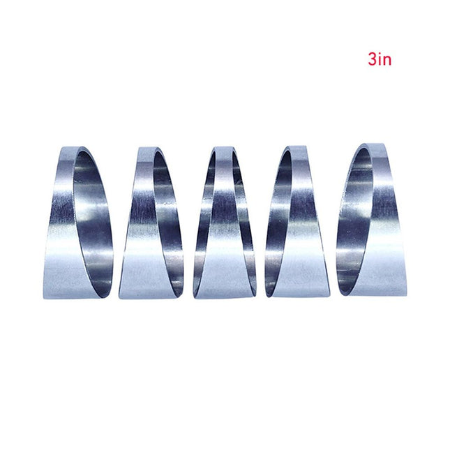 304 Stainless Steel Pie Cuts 3'' Exhaust Pipe with Laser Cut 5 Pcs(polishing) Unwelded Laser-Cut & Polished