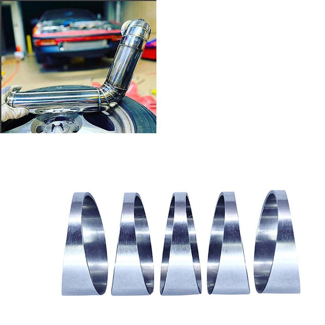 304 Stainless Steel Pie Cuts 3'' Exhaust Pipe with Laser Cut 5 Pcs(polishing) Unwelded Laser-Cut & – product detail