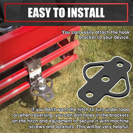 3-Way Hitch Adapter with 3/4″ Hardware Included - Golf Carts Garden Tractors Trailers Lawn Mowers Chains and Tow Straps