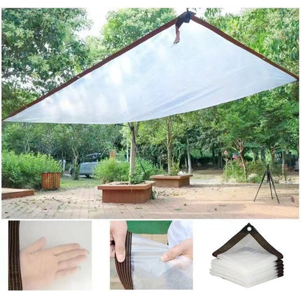 Tarps Heavy Duty Waterproof - 8.2x10FT Clear Vinyl Tarp with Grommets - Greenhouse Plastic Sheeting for Garden, Transparent Poly Tarpaulin - Snowproof Plant Cover for Patio Porch Camping