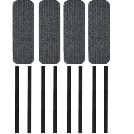 RV Step Covers 4 Pack 24" Wide x 7.5" Deep Camper Step Covers, Non Slip RV Stair Treads for Travel Trailers, Mobile Home, Motorhome (Gray)