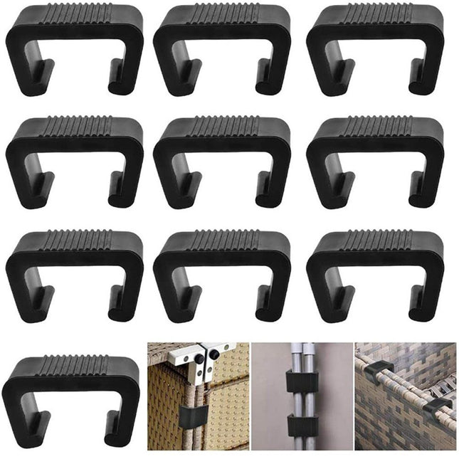 10 Pack Outdoor Patio Rattan Furniture Clips Patio Wicker Rattan Sectional Modular Sofa Chair Connector