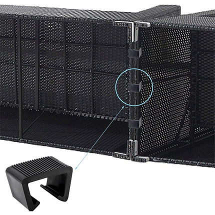10 Pack Outdoor Patio Rattan Furniture Clips, Patio Wicker Rattan Sectional Modular Sofa Chair Connector Fasteners. (2.05 inch M)