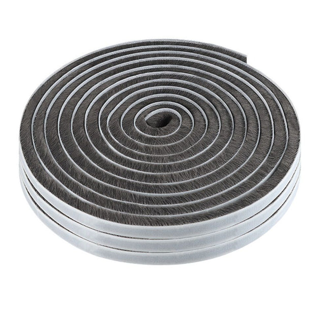 33 Ft Gray Self-Adhesive Soundproofing Weather Stripping for Doors and Windows 0.35 Wide x 0.2 Thick
