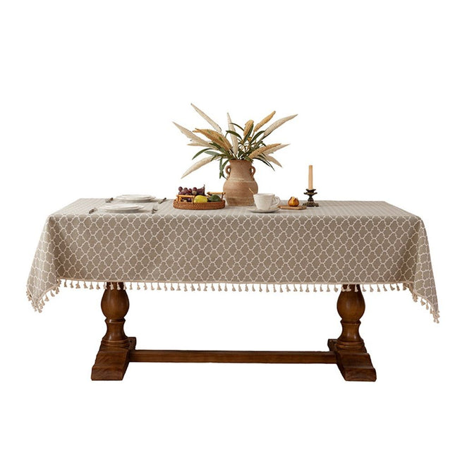 Rectangle Table Cloth Waterproof Tablecloths with Backing for Rectangle Tables Wipeable Spillproof (140