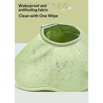Adjustable Soft Cat Cone Collar - Waterproof Recovery Collar for Cats After Surgery, Lightweight Collar for Kittens, Small to Large (green, L)