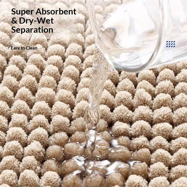 Non-Slip Bath Rug Extra Soft Microfiber Bedroom Shag Carpet with Anti-Slip Backing Water/Dust Absorbent – product detail