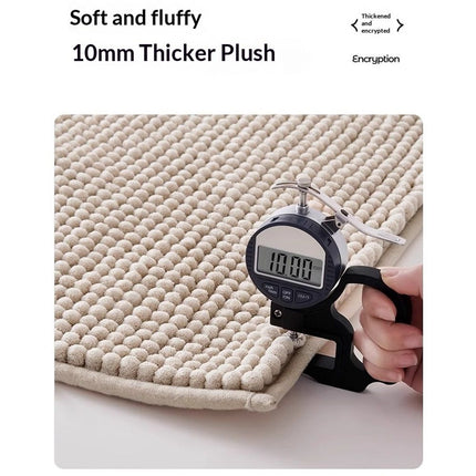 Non-Slip Bath Rug,Extra Soft Microfiber Bedroom Shag Carpet with Anti-Slip Backing,Water/Dust Absorbent Fast Dry Shower Mat,Sound Insulated Stairs Pad,Machine Washable (15 x 23 Inches)