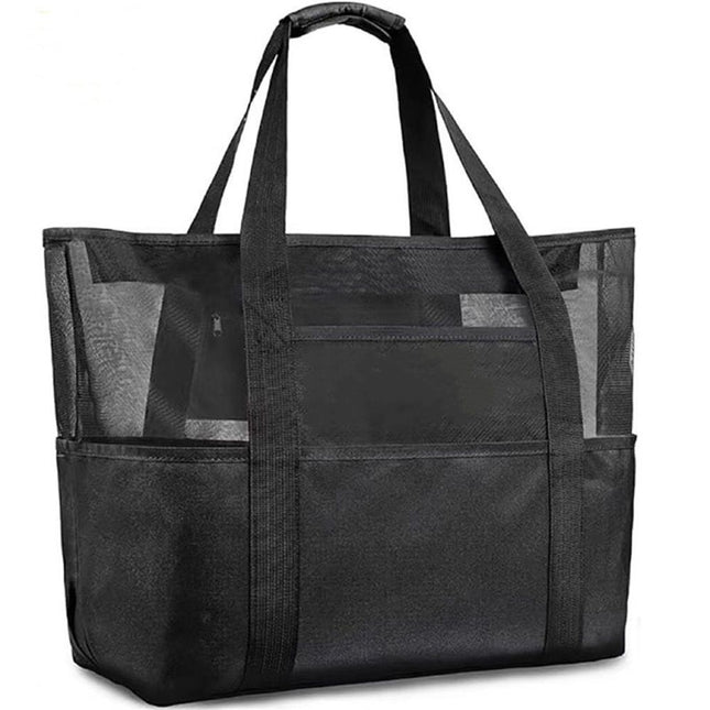 Black-color Mesh Beach Bag Family