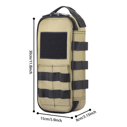 Portable Small Tool Bag, Heavy Duty Tool Pouch Bag, Durable Multiple Pockets Tool Hand Bag for Electricians, Carpenters, HVAC Technicians（Does not include tools）