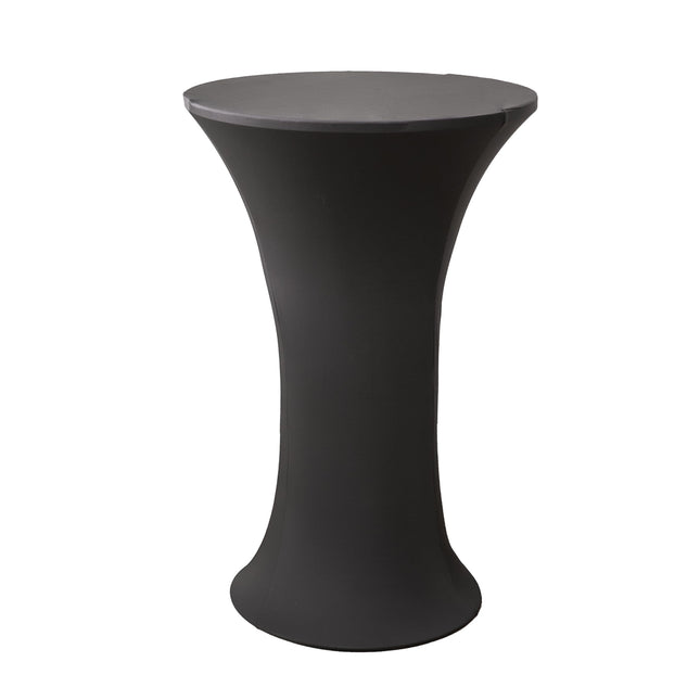 24x43 Inch Black Cocktail Table Cloth Fitted Round Bar Table Stretch Highboy Cocktail Table Covers