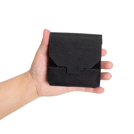 Mini Utility Pouch Essential Pouch General Purpose Micro Pouch Flashlight Earplug  Bag Fit Vest and Belt（black）