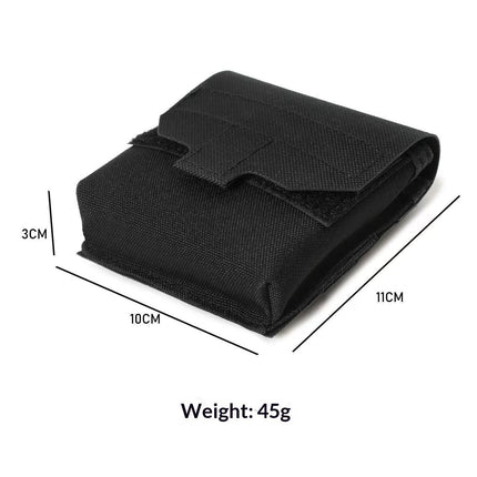Mini Utility Pouch Essential Pouch General Purpose Micro Pouch Flashlight Earplug  Bag Fit Vest and Belt（black）