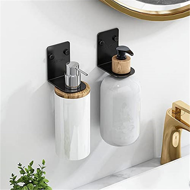Soap Bottle Dispenser Holder Wall Mounted Hand Pump Bottles Dispenser Stand Hanging Rack Shampoo Standing – product detail