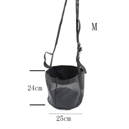 Horse Feed Bag Pack of 2, Feed Bags for Horses with Ventilation Mesh, Comfort Nose Pad Neck Pad, Adjustable Strap, Spill Proof Design for Independent Feeding Grain (M)