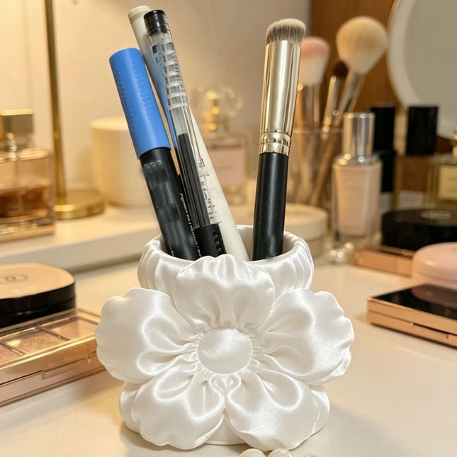 3D printed silk flower pen holder white silk V1195-VYY0081