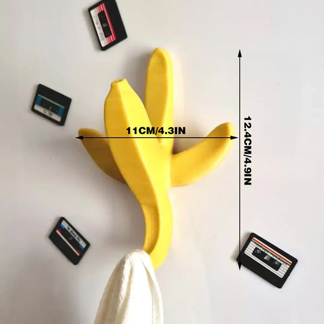 3D-printed banana wall hooks home decor yellow. – product detail