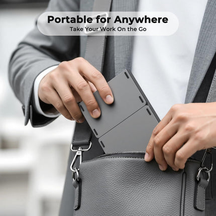 Foldable Bluetooth Keyboard with Touchpad, Wireless Portable Keyboard, Ultra Slim Rechargeable Folding Keyboard with Full-Size Keys for iOS Android Windows Laptop Tablet PC,Silver