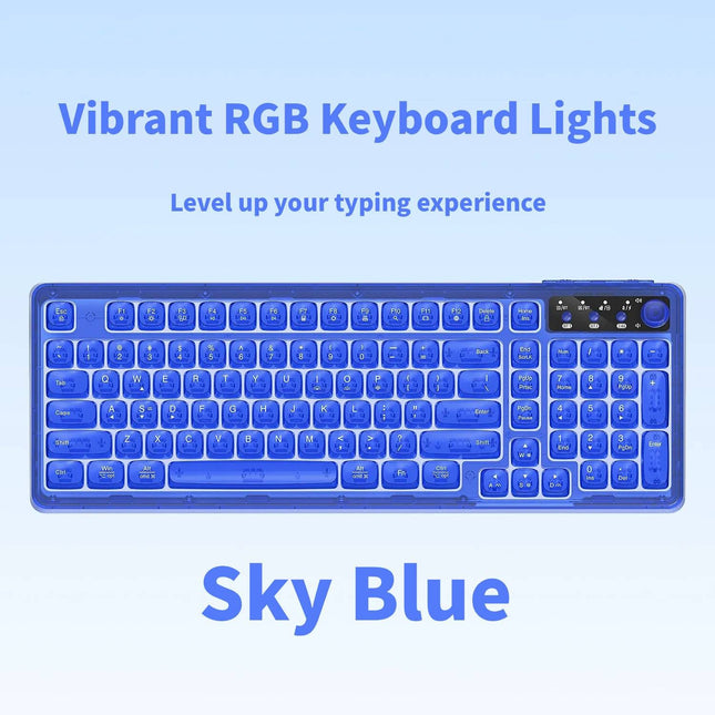 RGB Backlit Wired Mechanical Gaming Keyboard 104 Keys Full Size Hot Swappable Keyboard with Aluminum