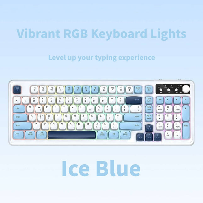 RGB Backlit Wired Mechanical Gaming Keyboard 104 Keys Full Size Hot Swappable Keyboard with Aluminum